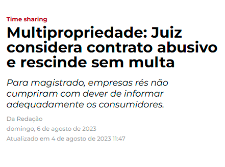 Multipropriedade_ Juiz considera contrato abusivo e rescinde sem multa