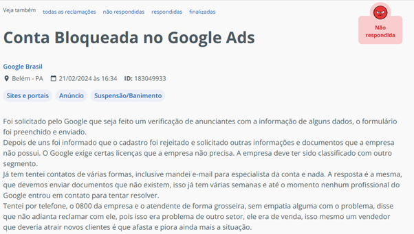 Imagem2 2 - Como Recuperar Conta Google Ads Banida ou Suspensa Injustamente?