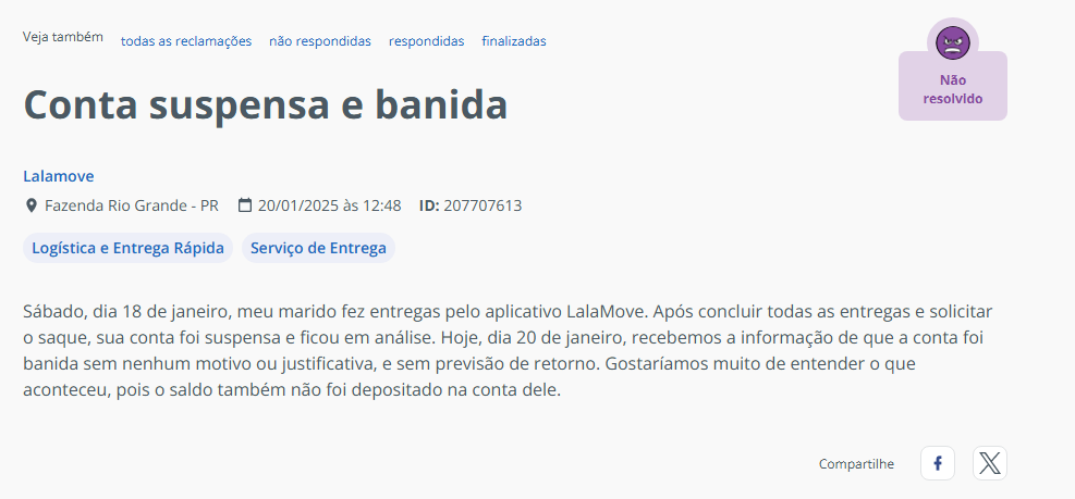 foto 3 - Conta Suspensa Lalamove: O Que Fazer Para Recuperar Seu Perfil?